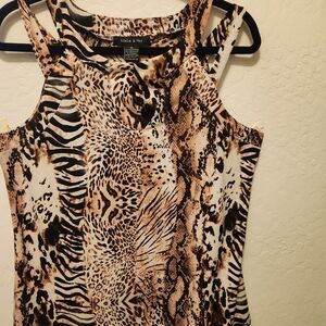Exotic Animal Print Sleeveless Top